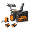 Снегоуборщик аккумуляторный VILLARTEC WA6261 SET:AM608 (2шт)+AC604 мод.24/25 б/щ 62В 610мм 2ступ